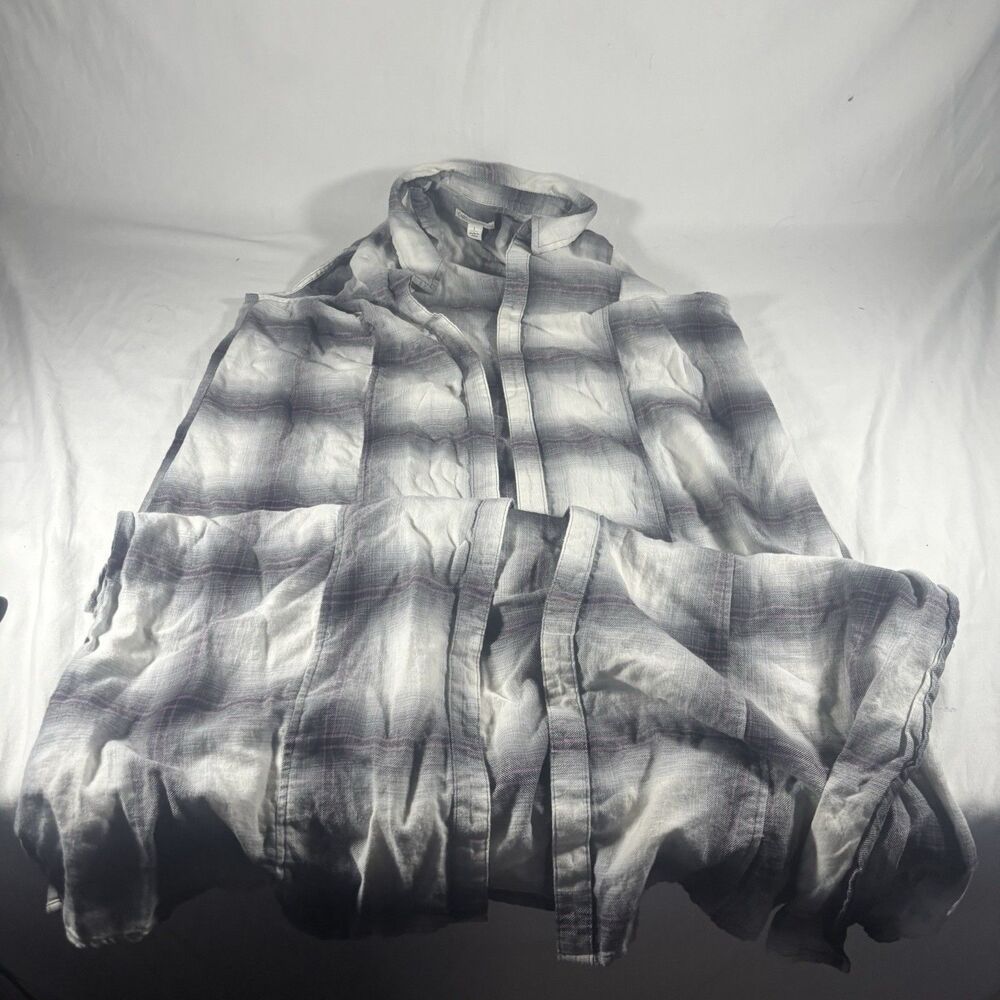 Cato Plaid Sleeveless Duster Shirt Dress L